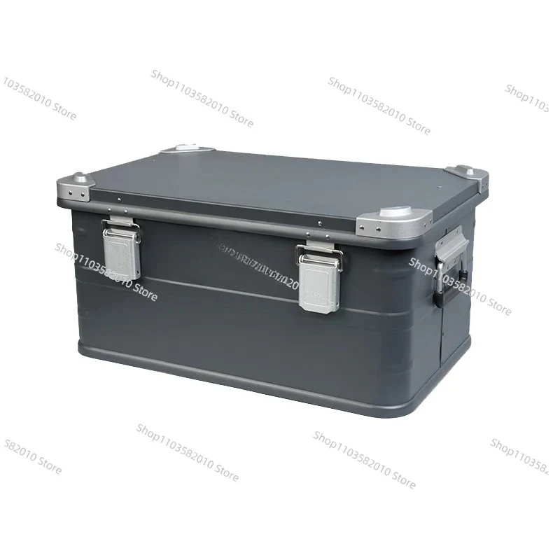 Aluminum-magnesium alloy outdoor camping storage box large capacity vehicle backup storage rear finishing box