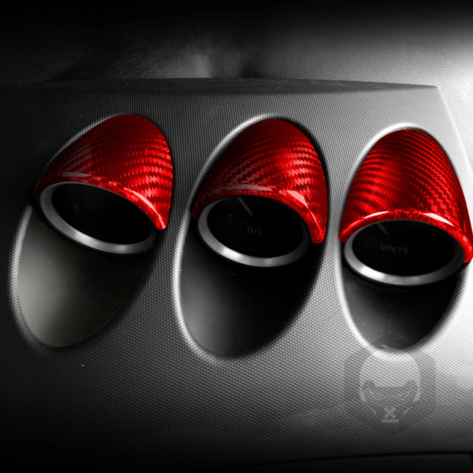 

For Nissan 350Z Carbon Fiber Car Interior Decor Dashboard Gauge Pod Pointer Cover Trim Pod Pointer Sticker Accessories