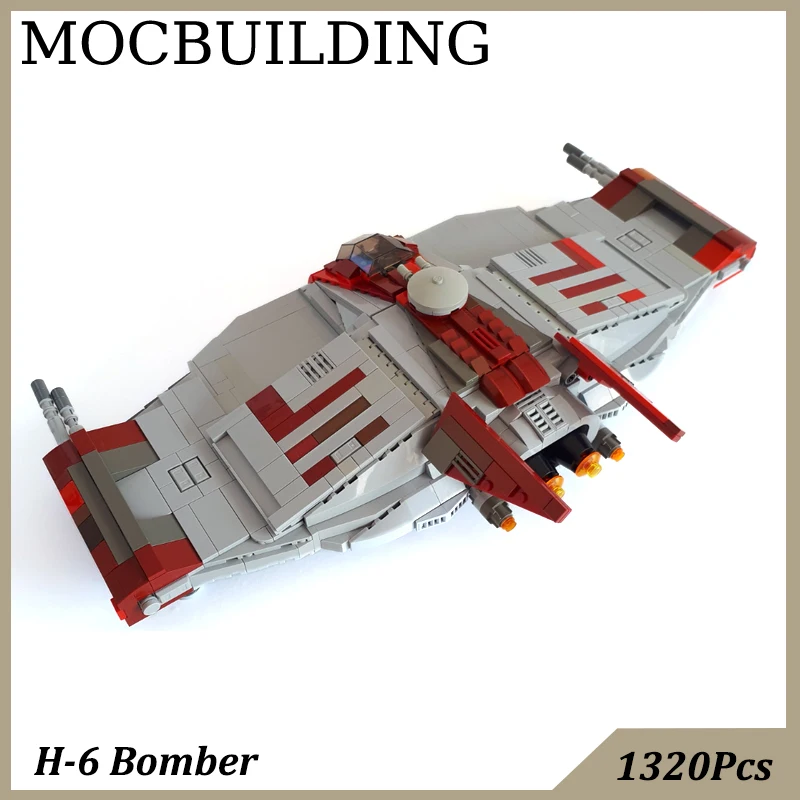 H-6 Space Ship Fighter Game Model MOC Building Blocks Display Construction Toys Birthday Gift Collection Christmas Presents