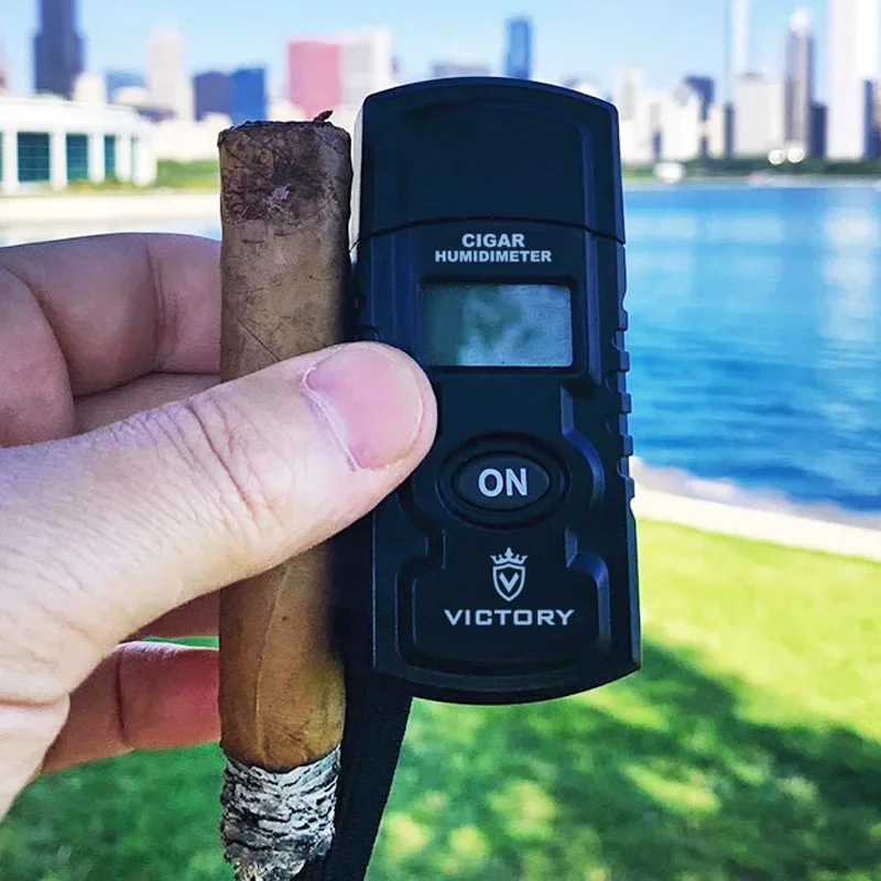 Cigar Humidometer Measures The Internal Humidity Levels of Cigars Using A Needle Monitor The State of Cigars. Smoking Accessory