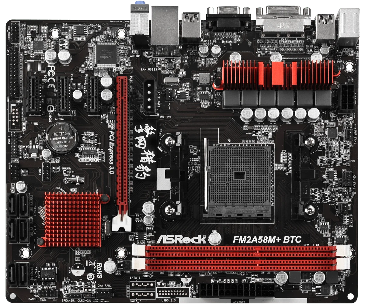 ASRock FM2A58M+ BTC Motherboard AMD A58 Socket FM2+  DDR3 32GB support A10 AD785 AD840 AD865 AD6500 cpu Micro ATX