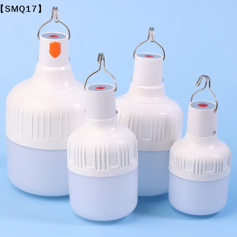 20/40/80/100W USB Rechargeable LED Bulb Camping Light Hanging Tent Work Light Portable Emergency Bulb For Garden Outdoor【SMQ】