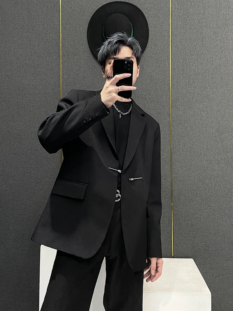 

Мужской повседневный приталенный пиджак Bla: осенняя модная классическая модель с одной пуговицей, длинным рукавом, высокое качество, мужская одежда