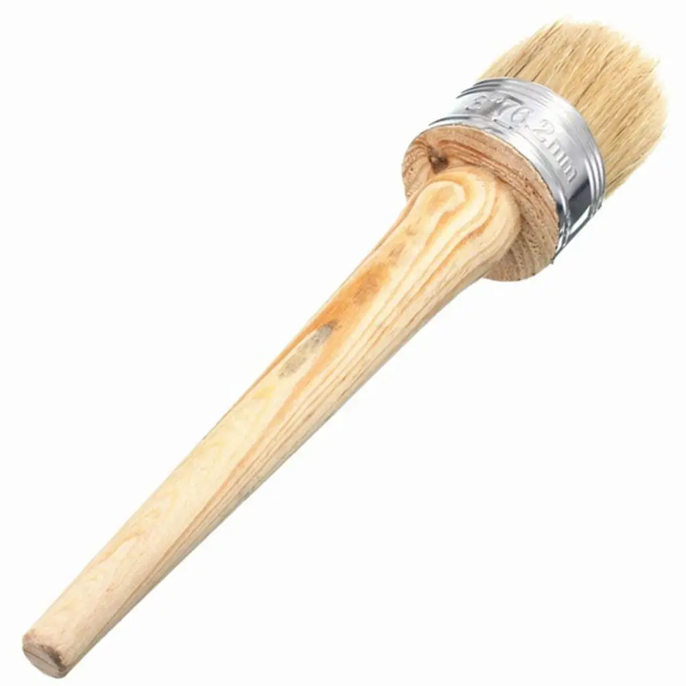 

1pcs 20-50mm Artist Brush Paint Wax Brush Round Bristle Chalk Oil Painting Brush Paint Brush Tools Wooden Handle