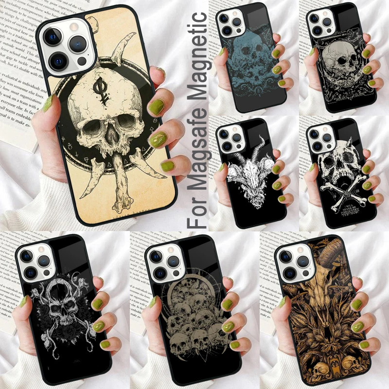 

Mysterium Gothic Fantasy Art Magnetic Soft Phone Case for iPhone 16 Promax 15 Pro 13 14 Plus 11 12 Mini MagSafe Coque