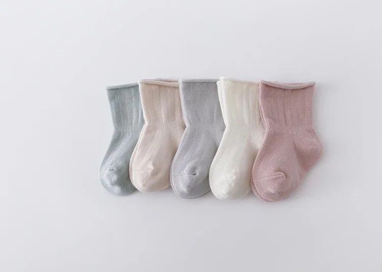 3 Paare/los Kinder Junge Mädchen Socken Casual Solide kinder Socken Für Baby Baumwolle Kleinkind Socken Für Babys Frühling Herbst 0-5Years Neue – Detail 3