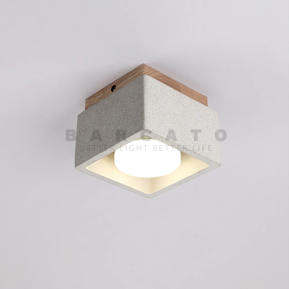 

Modern Ceiling Lamp Bedroom Corridor Flush Mounted Foyer Hallway Staircase Stone Travertine Indoor Lighting Fixture Decoration