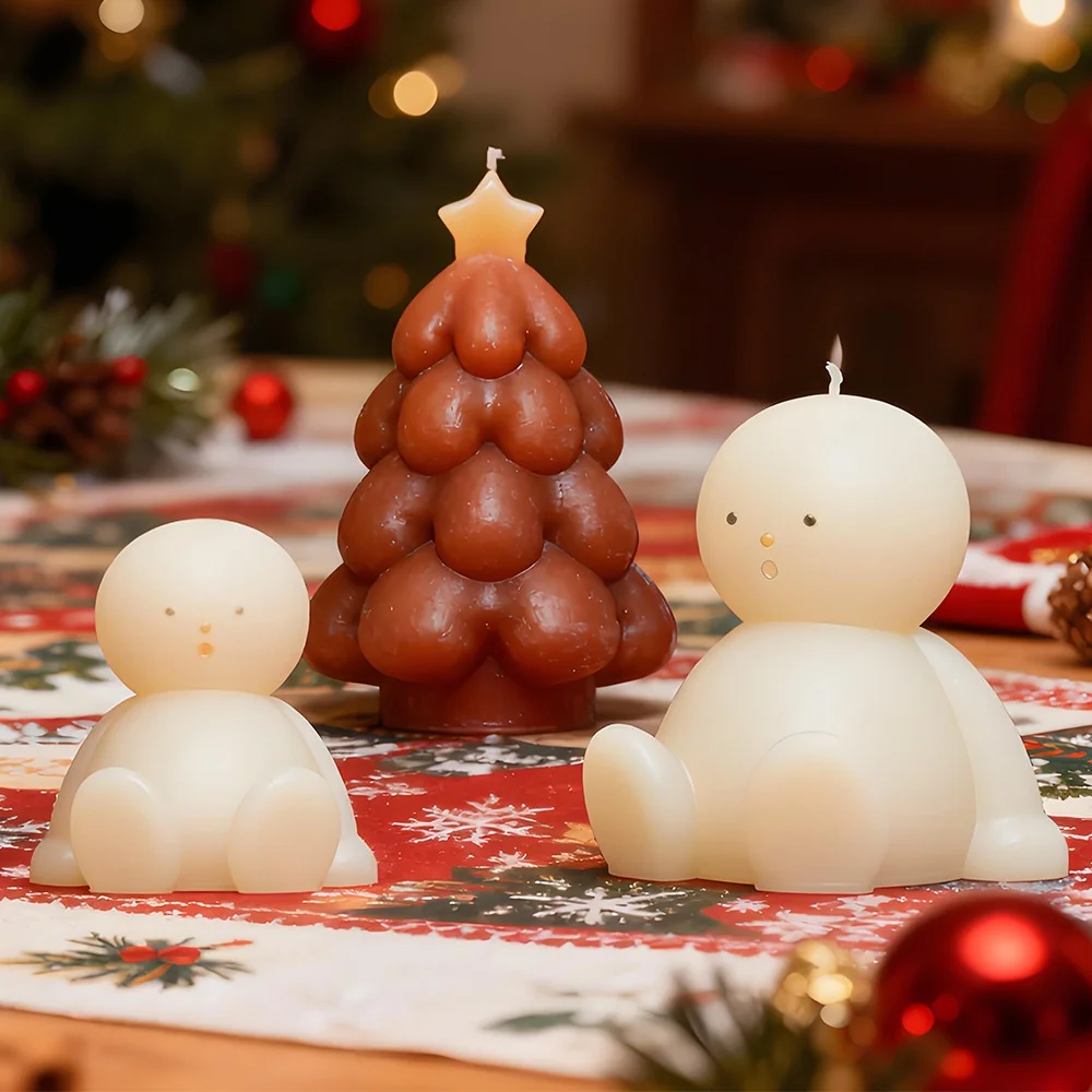 Silicone Candle Mold Heat-Resistant Christmas Gift Mold Resin Craft Molds Easy To Use Aromatherapy Molds For Diy Crafts Resin