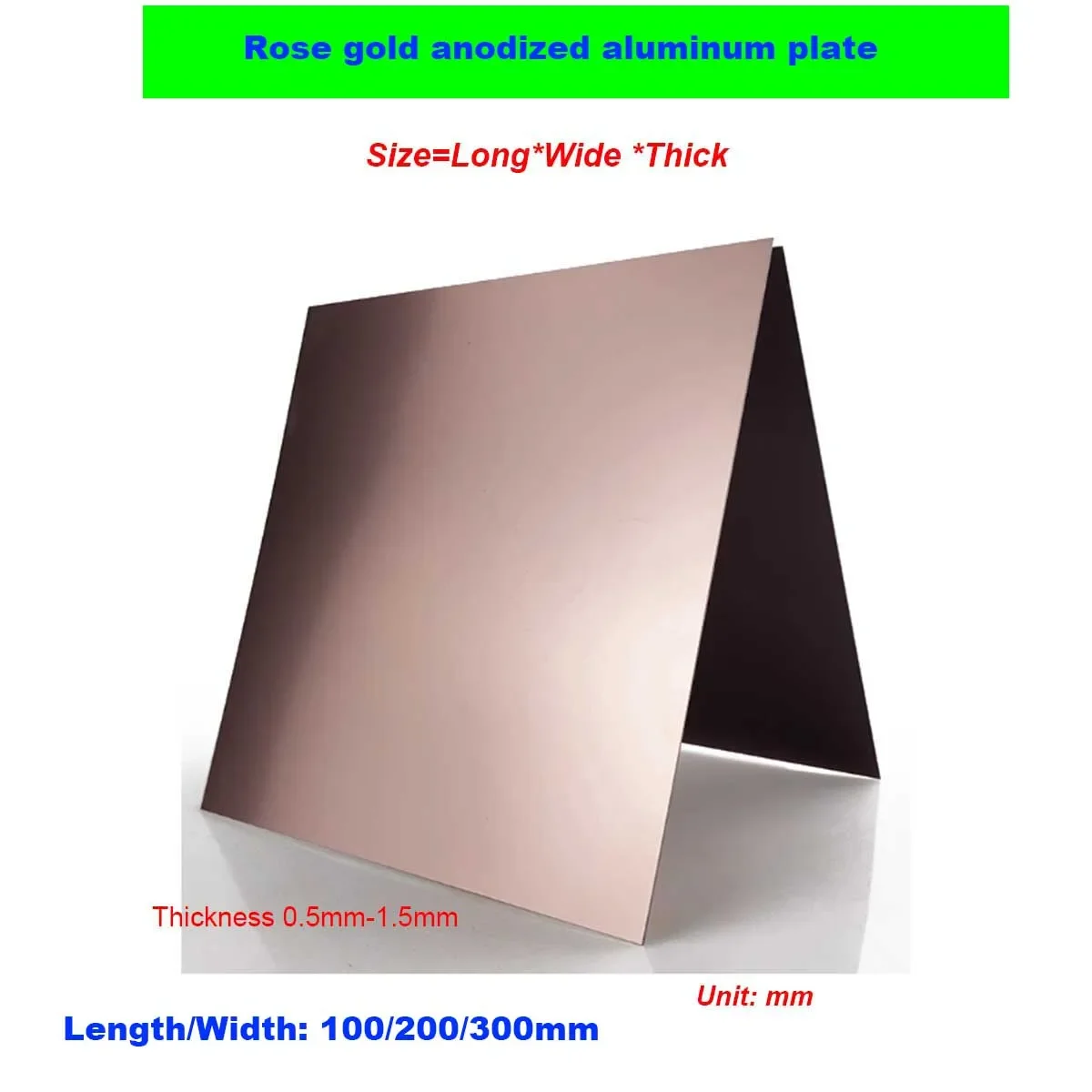 

Rose Gold Anodized Aluminum Plate Processing Custom Stamping Bending Laser Cutting Aluminum Alloy 0.5 0.8 1mm