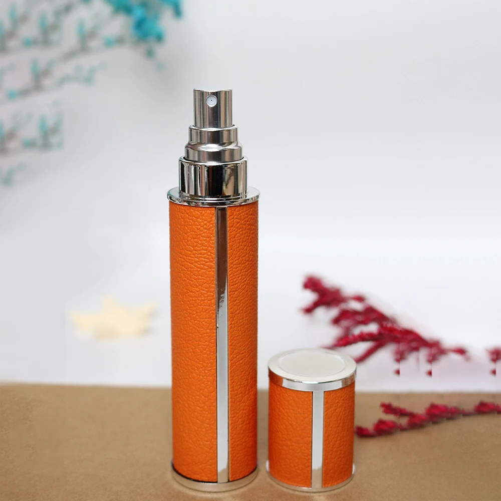 10ml Luxuriöse Lederumwickelte Glas-Parfümflasche, Tragbarer Mini Nachfüllbarer Parfüm-Zerstäuber, BPA-Freier Kosmetikbehälter
