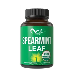 Organic spearmint capsules are suitable for acne, digestive support, intake, PCOS, and more. Men's and women's supplements