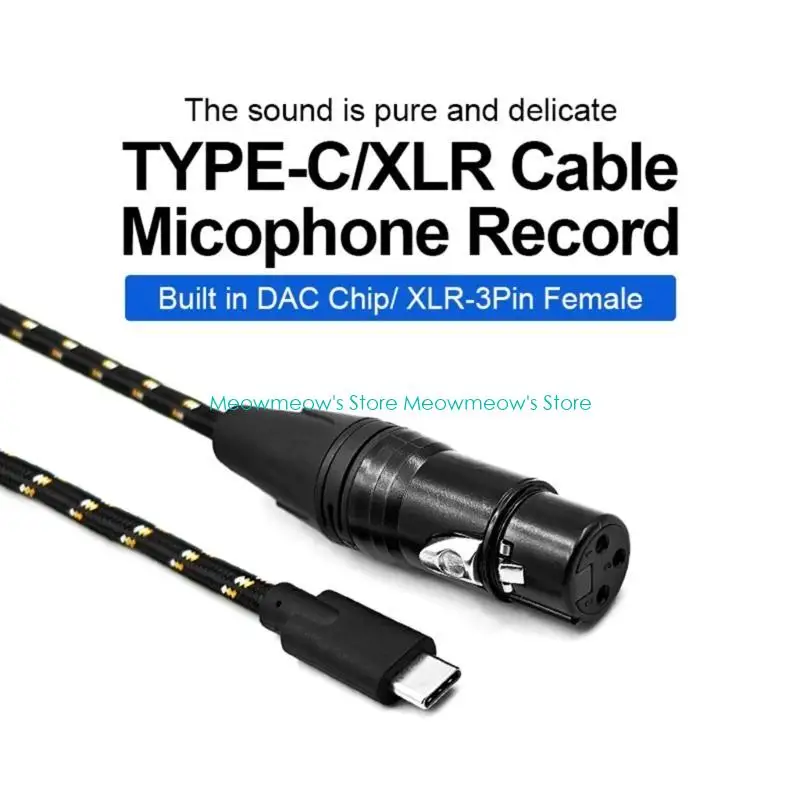 W91A USB C ~ 3PIN 마이크 케이블 3 핀 암 칩셋 20Hz-20KHz 주파수에서 C 유형 C 보조 케이블 코드 빌드