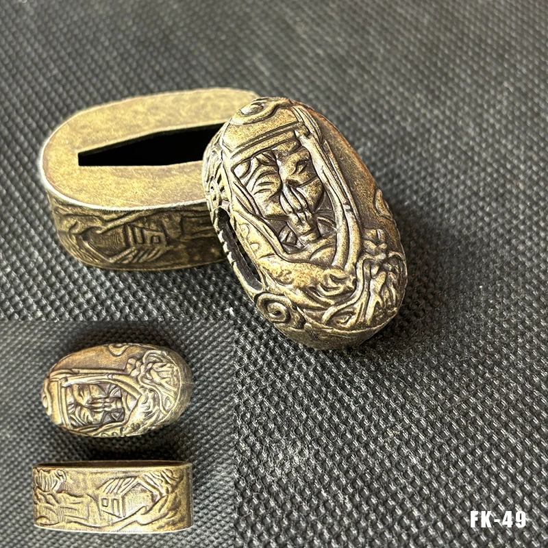 Hochwertige Legierung Katana-Griffkappe Fuchi Kashira Griffkragen für Japanische Schwerter Samurai-Katanas Wakizashi-Schwerter Zubehör – Detail 31