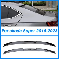 For Skoda Superb 2016-2023 High Quality Primer Color Exterior Rear Spoiler Tail Trunk Boot Wing Decoration Car Styling ABS Black