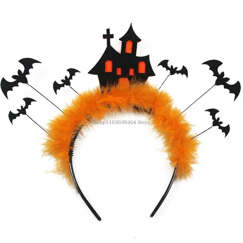 Terrificante diadema murciélago para niños Fiestas temáticas Halloween Tema Halloween Dark Bats Diadema con disfraz