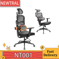 NEWTRAL NT001 Ergonomic Chair Adaptive Lower Back Support 3 Recline Angle Adjustable Backrest Armrest Headrest Nylon Base