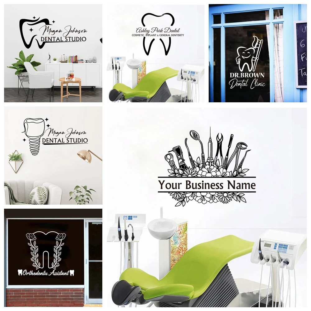 

1 pc nice Dental health or business custom wall sticker Wall Stickers Modern Fashion For Kids Room Living Room Home Decor