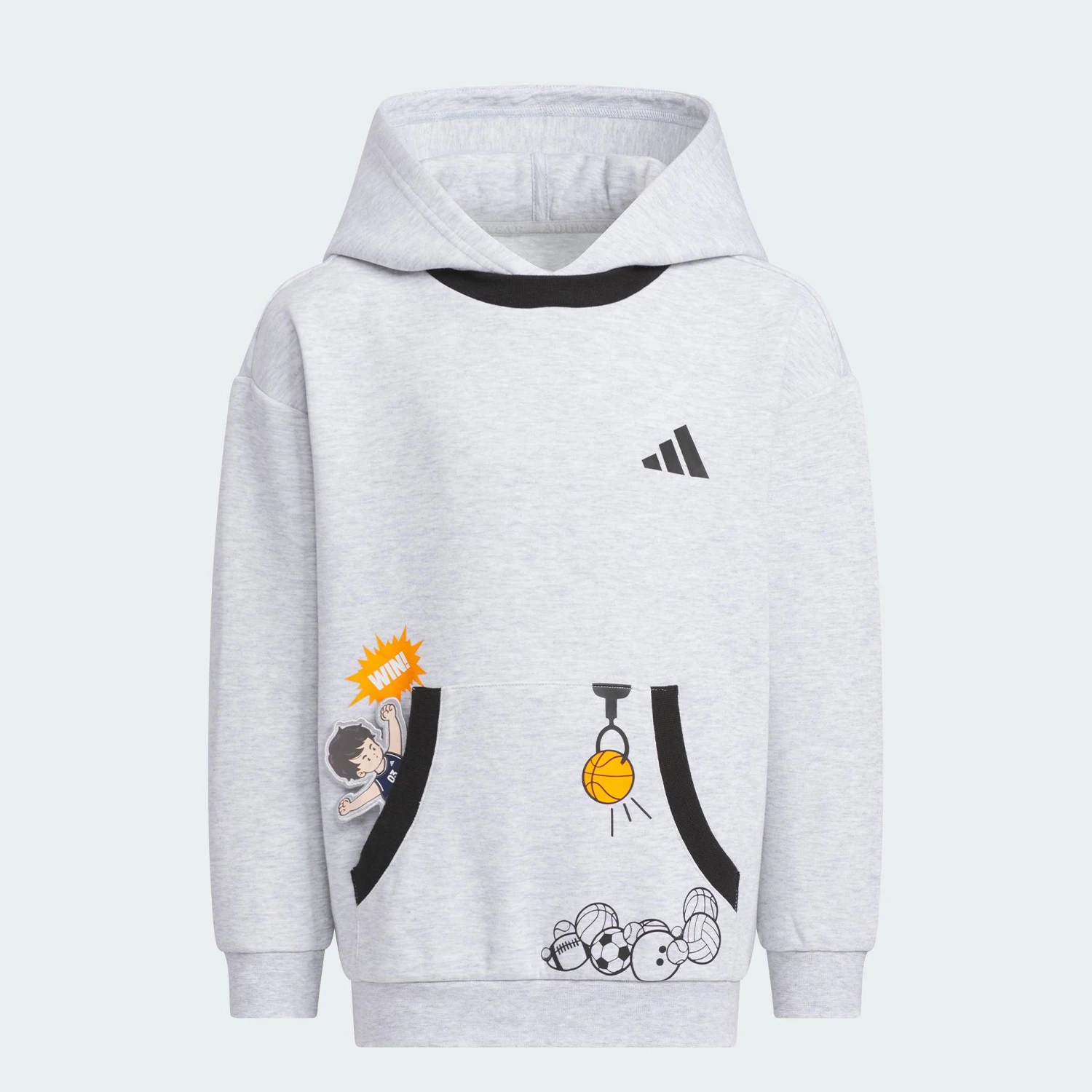 

Официальная новая детская толстовка с капюшоном свободного кроя Adidas с рисунком KB4572