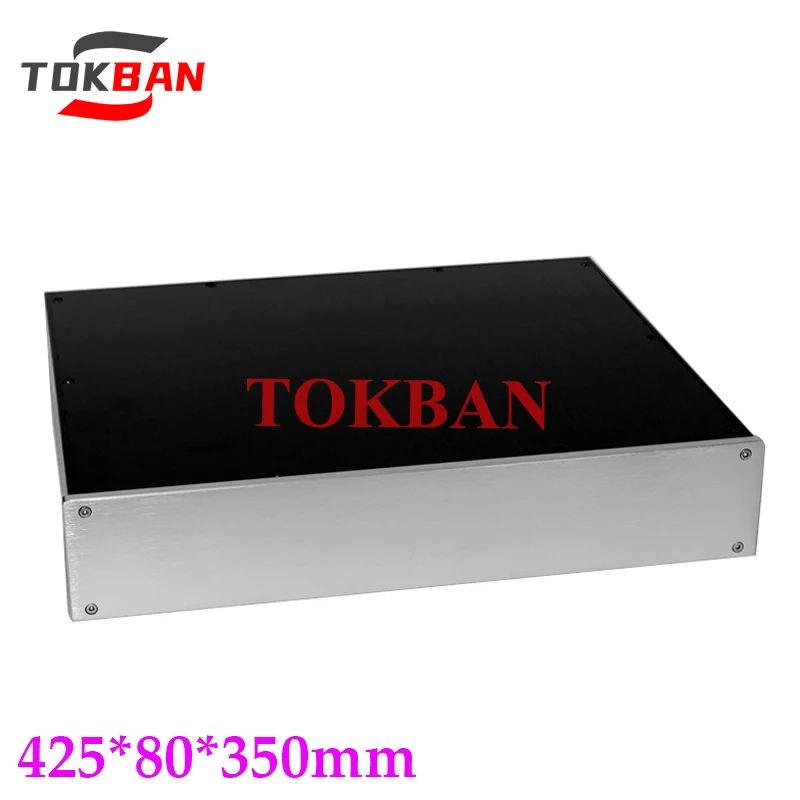 

Tokban Audio WA119 425*80*350 мм полностью алюминиевый усилитель мощности Корпус Корпуса DIy домашний Amp чехол Shell