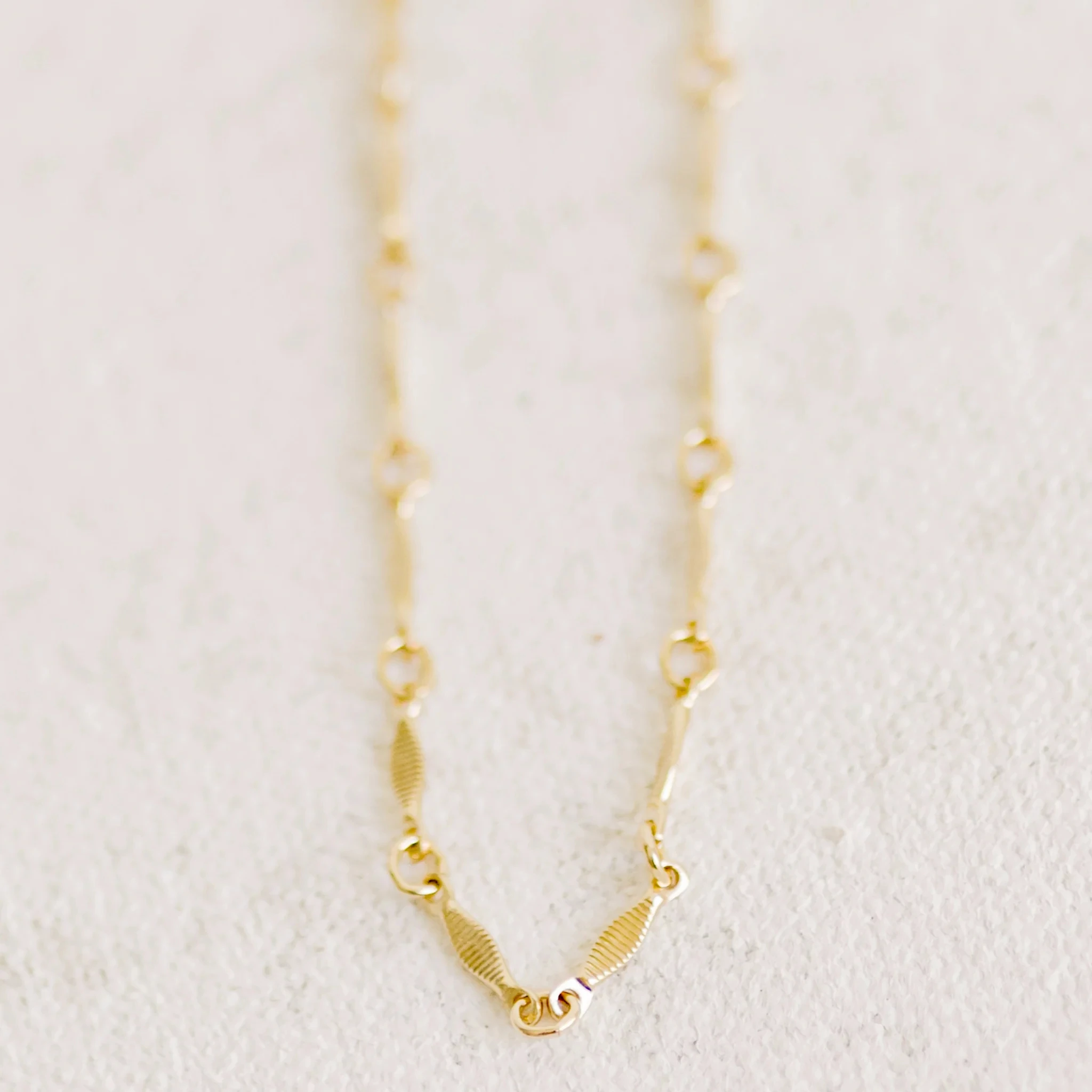 14K Gold Filled Pattern Bar Chain Bracelet Handmade Dainty Bracelet Waterproof Tarnish Resistant Jewelry Gift for Women