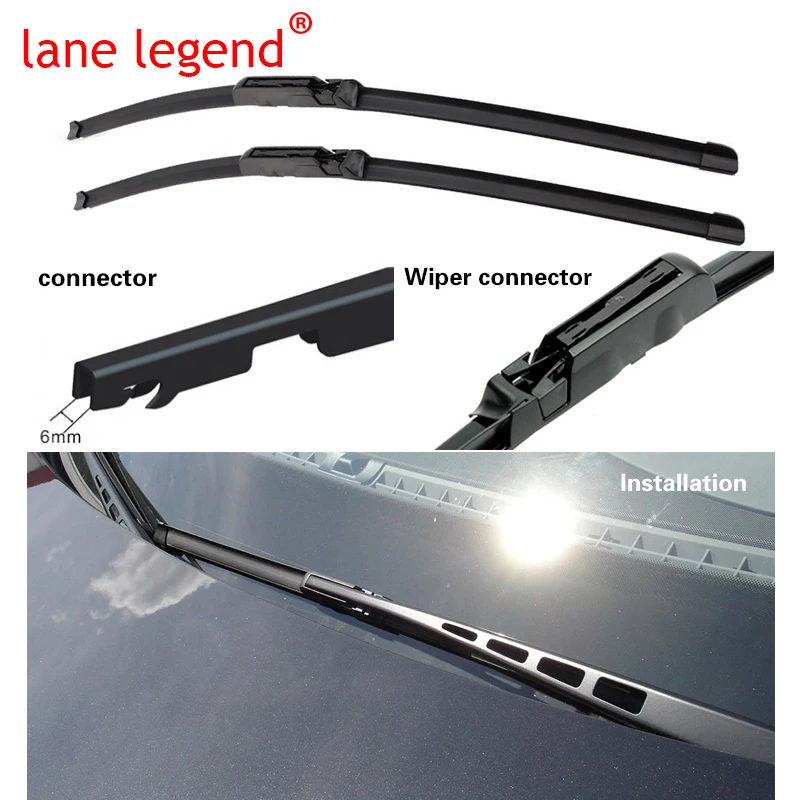 Lane Legend Wiper LHD Front Wiper Blades For Audi A6 C6 4F S6 RS6 2004 - 2011 Windshield Windscreen Front Window 22\