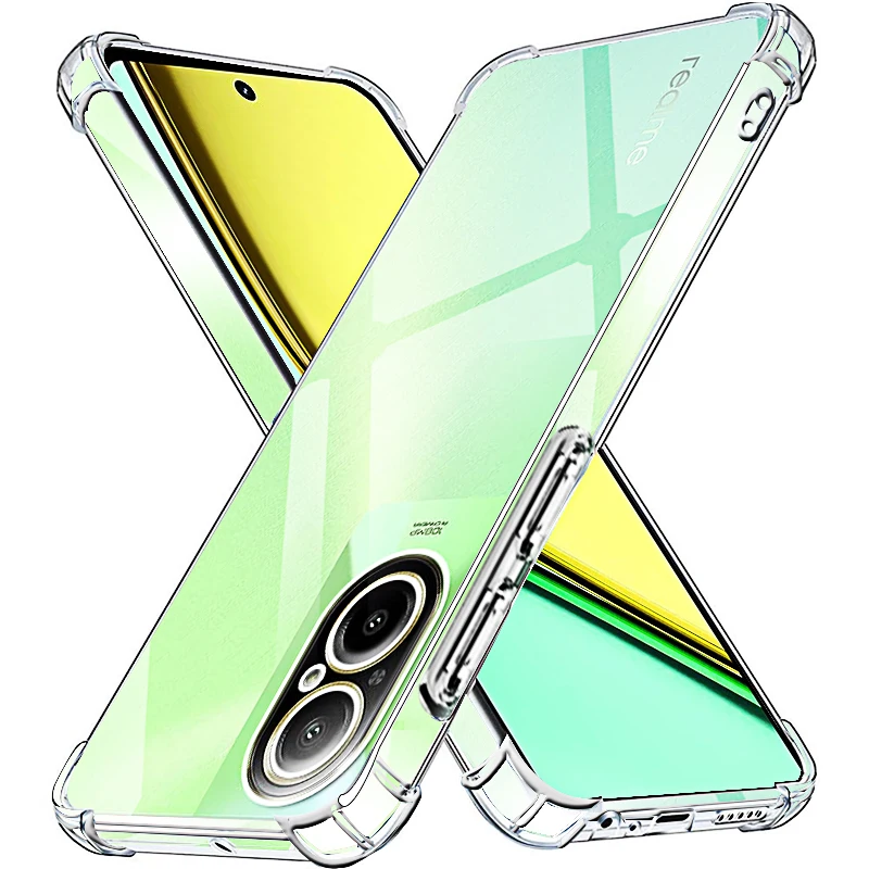 Transparent Phone Case for Oppo Realme C67 4g 5g C55 C53 C51 C35 C33 2023 Safety Back Tpu Clera Covers Anti-Scratch Protector