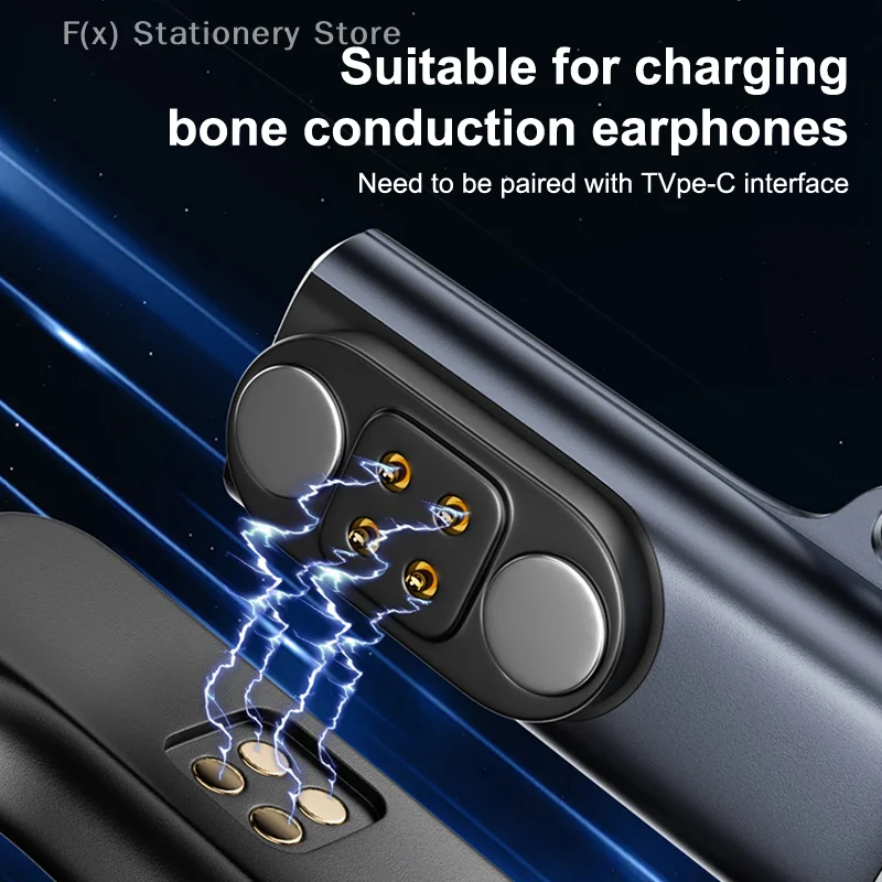 Type C Bone Conduction Magnetic Headphones Charger Adapter For Yuansea X18PRO Langsdom Airwave Pro DAILING S900 NANK Runner 4