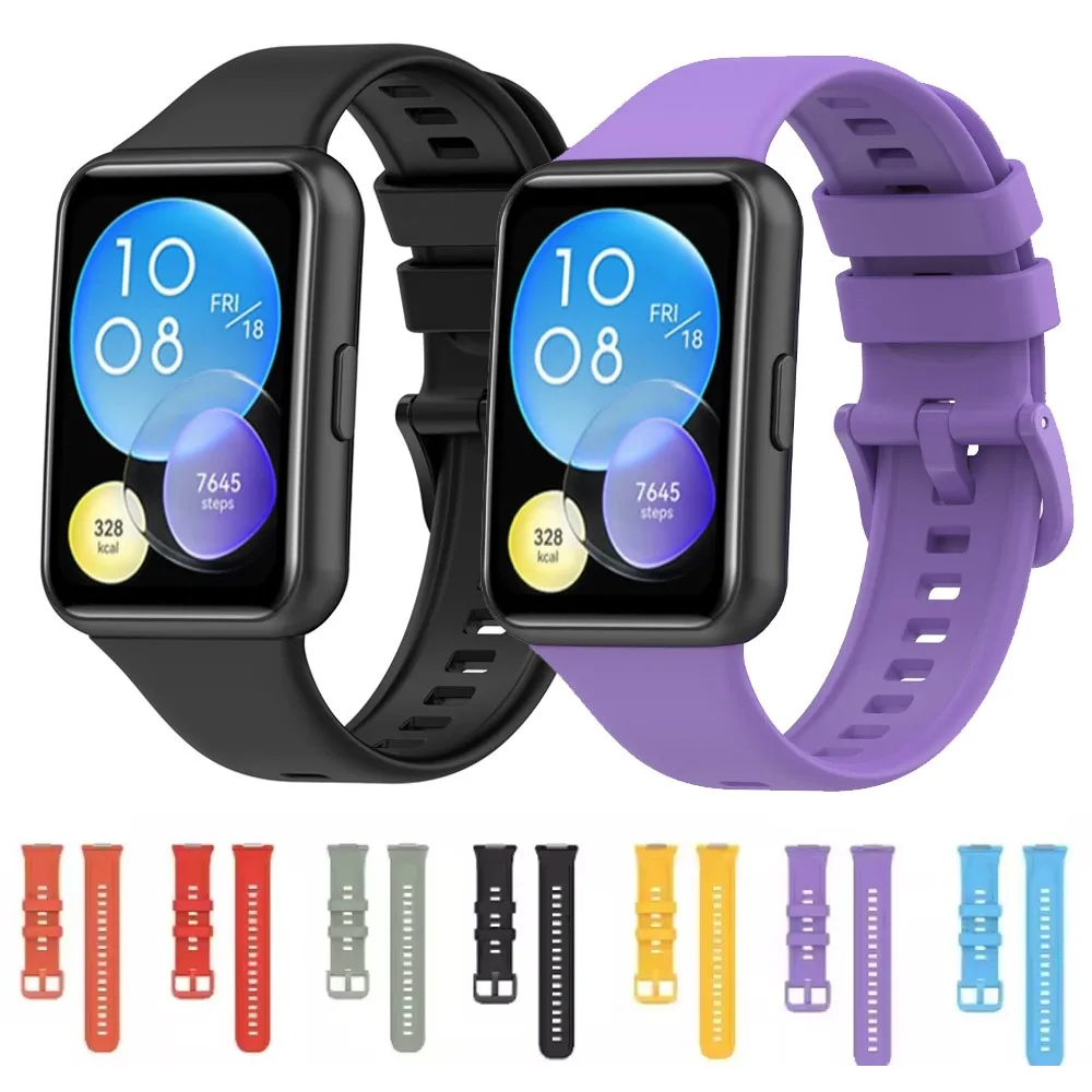 Sport-Silikonarmband für Huawei Watch Fit 2, aktiv, originales, bequemes, atmungsaktives Armband für Huawei Watch Fit 2-Zubehör
