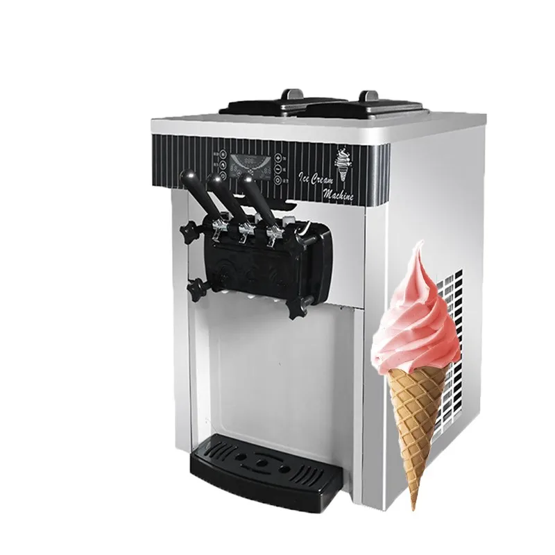 Best Selling GEPU Stainless Steel Floor Standing Soft Serve Ice Cream Machine ICESO31 1 Year Warranty 3 Flavors Cafe Bakery Shop