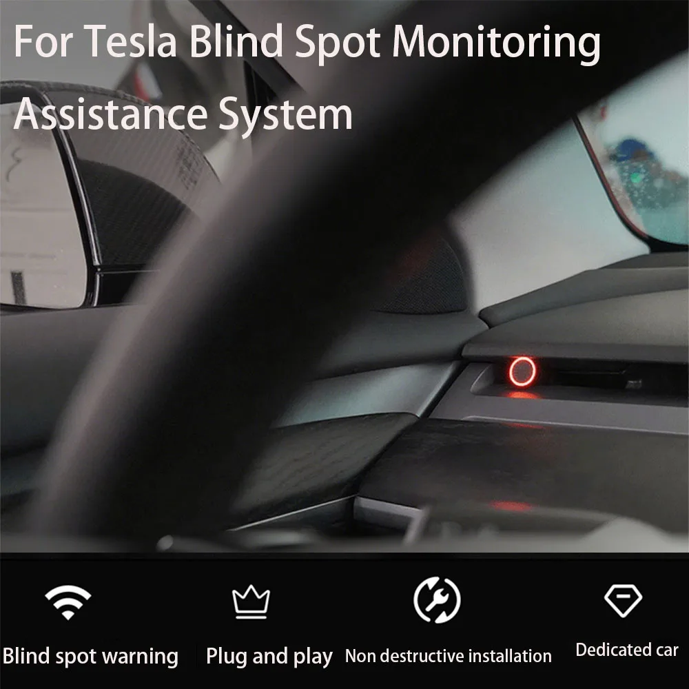 

For Tesla Model 3/Y 2020-2024 Dashboard Atmosphere LED Lights Screen Control Blind Spot Warning Light RGB Brighten Lamp