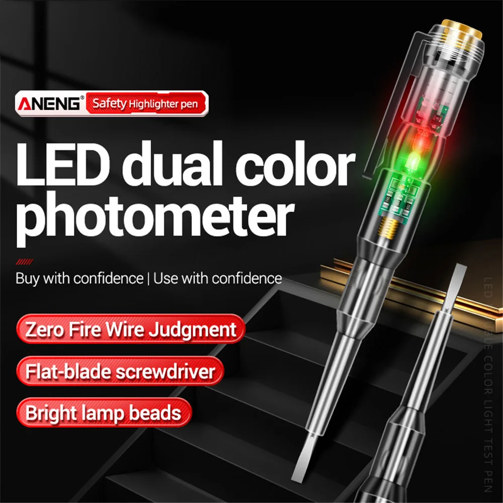 ANENG B12 Voltimetro Amperímetro Digitale Tester Elektrische Induzierte Elektrische Schraubendreher Sonde Mit Anzeige Licht Test Stift Sensor