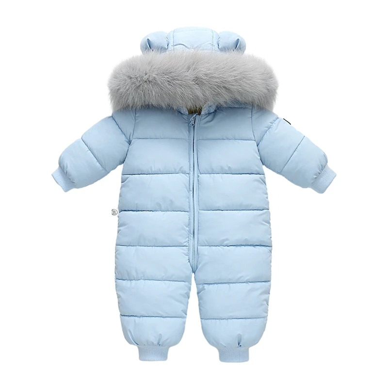 Inverno ragazze ragazzi tuta pagliaccetti del bambino caldo ispessimento pagliaccetti del bambino ragazza tuta da neve cartone animato coniglio