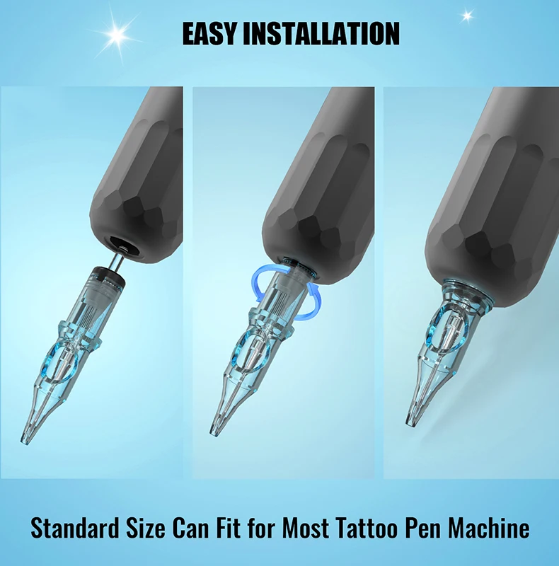 

OFEYLE 100/50pcs Tattoo Needles Cartridge Disposable Membrane Tattoo Needles RL/RM Professional Sterilized Safety For Tattoo Gun