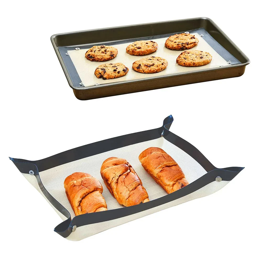BUYYES Baking Mat Silicone Leakproof Cookie Tray Non-stick Baking Basket Heat Resistant Oven Liner Home Kitchen Tools Baking Mat