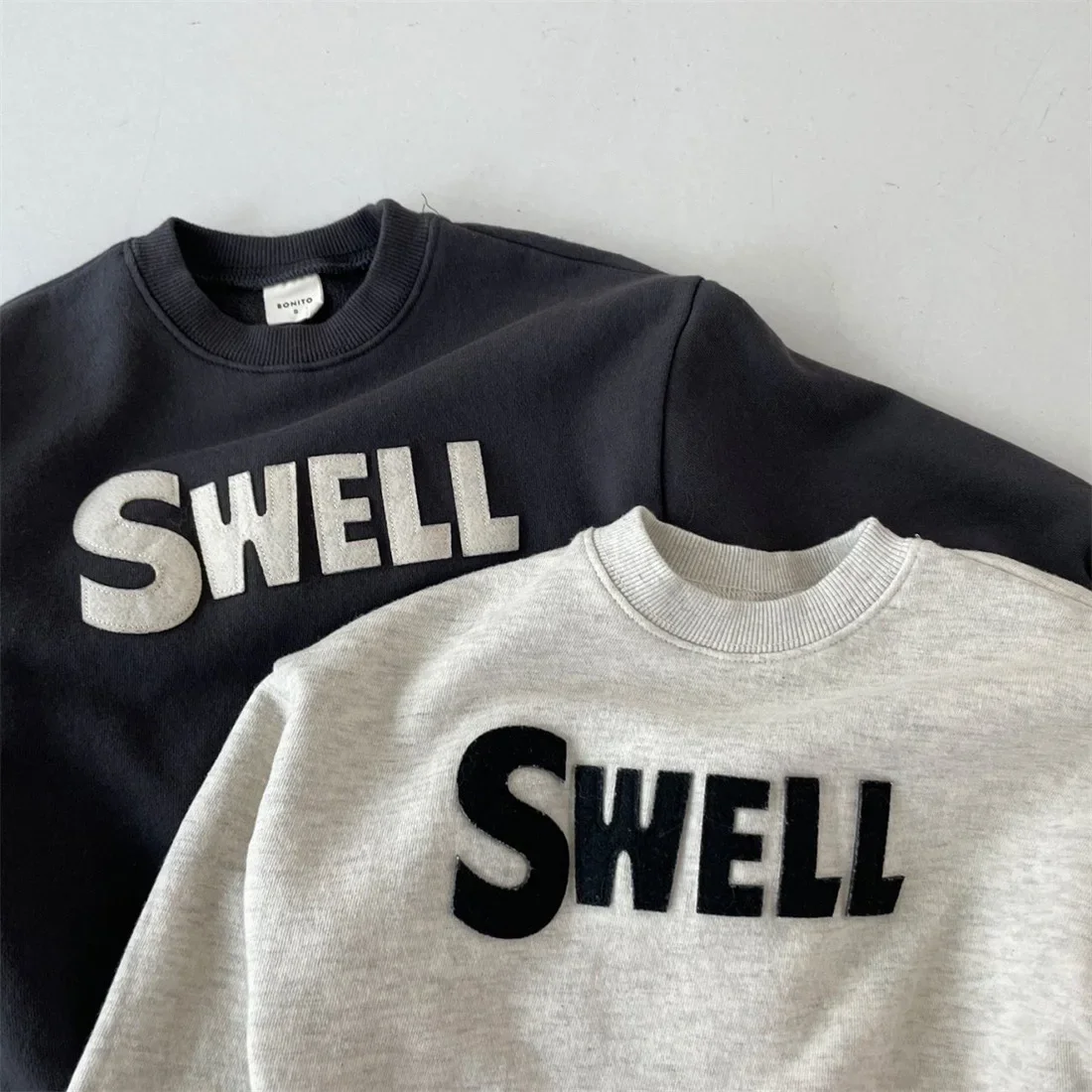 Kid Loose Fashion Letter Sports Sweatshirts Sweet Girl Comfortable Loose Autumn All-match Cotton Tops Boy Simple Clothes