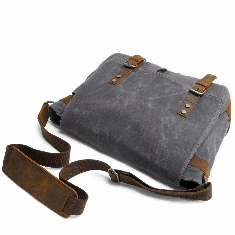 New Men Messenger Bags Waterproof Canvas Men Vintage Handbags Travel Shoulder Bags 14 Inch Laptop Briefcase LI-1488