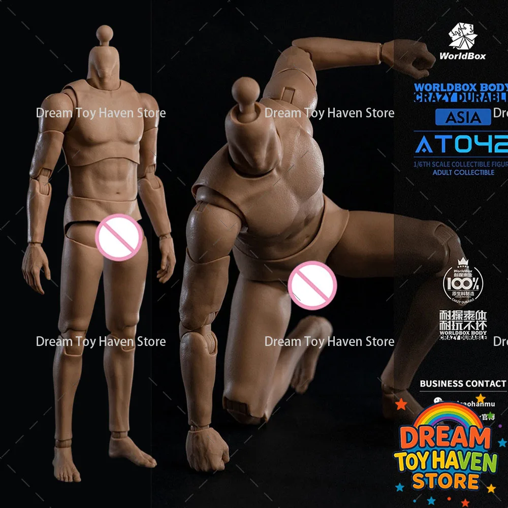 

Worldbox AT042 1/6 масштаб мужской солдат прочное тело азиатская версия с узкими плечами супер подвижная шарнирная модель 12-дюймовая экшн-фигурка