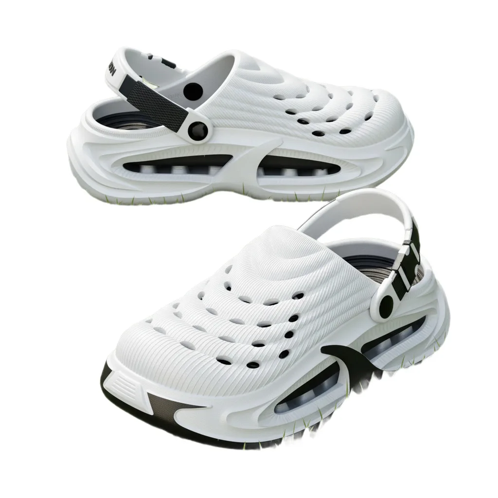 Neue Lochschuhe für Herren im Sommer, dicksohlig, rutschfest, atmungsaktive Fahrersandalen, langlebige und modische Strandschuhe. – Detail 35
