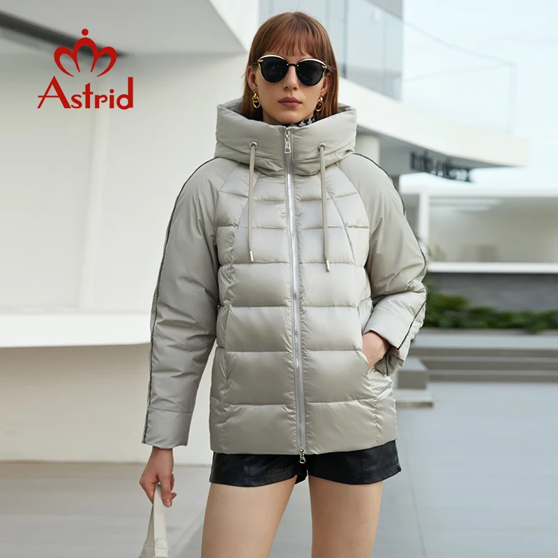 Astrid Winter Jacket Women 2022 Coat Short Simple Classic quilted Hooded Coat Women Casual Fashion Women's Parka Female Clothing