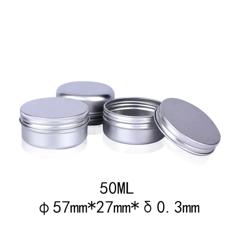 5g 10g 15g 20g 30g 40g 50g 60g 80g 100g 50 Stuks Zwart Aluminium Tin Potten Met Venster Lippenbalsem Container Lege Kaars Potten Metalen Containers Thee Blikjes verpakking