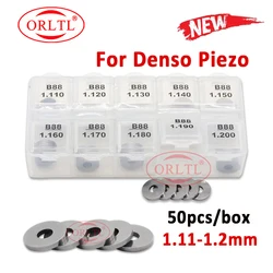 Diesel Injector Washer B88 Fuel Injector Adjustment Shim Gasket 1.11-1.2mm 50 PCS for DENSO PIEZO 23670-0E020 23670-0E010 ORLTL