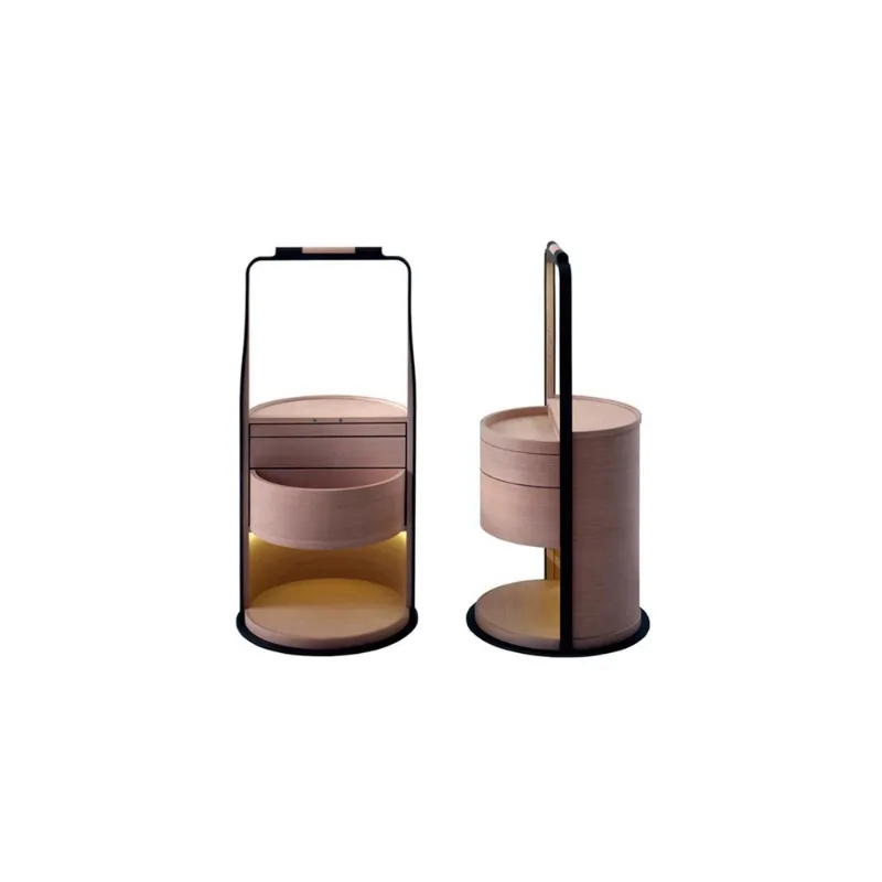 

Minimalist bedside table with lamp movable high end sense niche creative sofa edge a few simple rotation