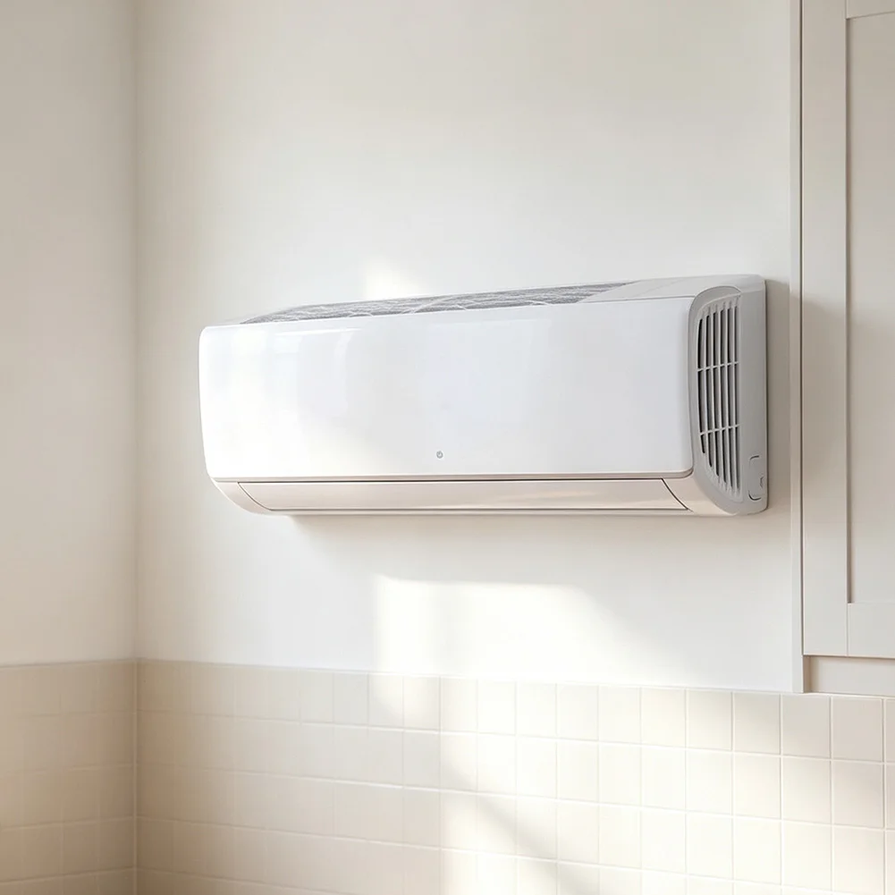 Air Conditioner Protective Cover for Wall-Mounted Units Elastic Polyester For Washable Dustproof Design for Long-Term Use