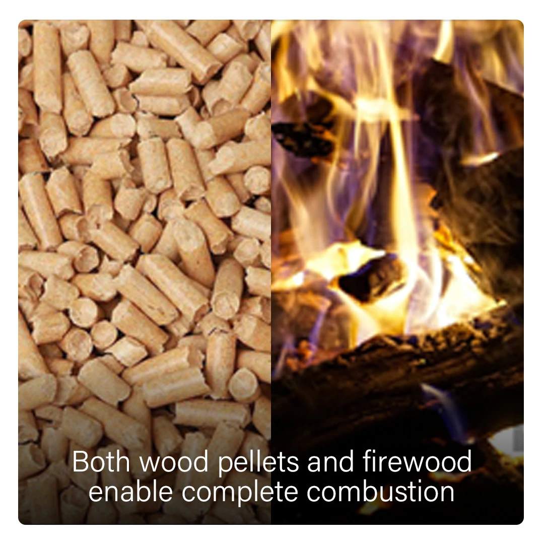 17KW Indoor Electric Wood Pellet Stove Heater Automatic Feeding WiFi Support For 2000 Square Foot Heating Area Pellet Fireplace