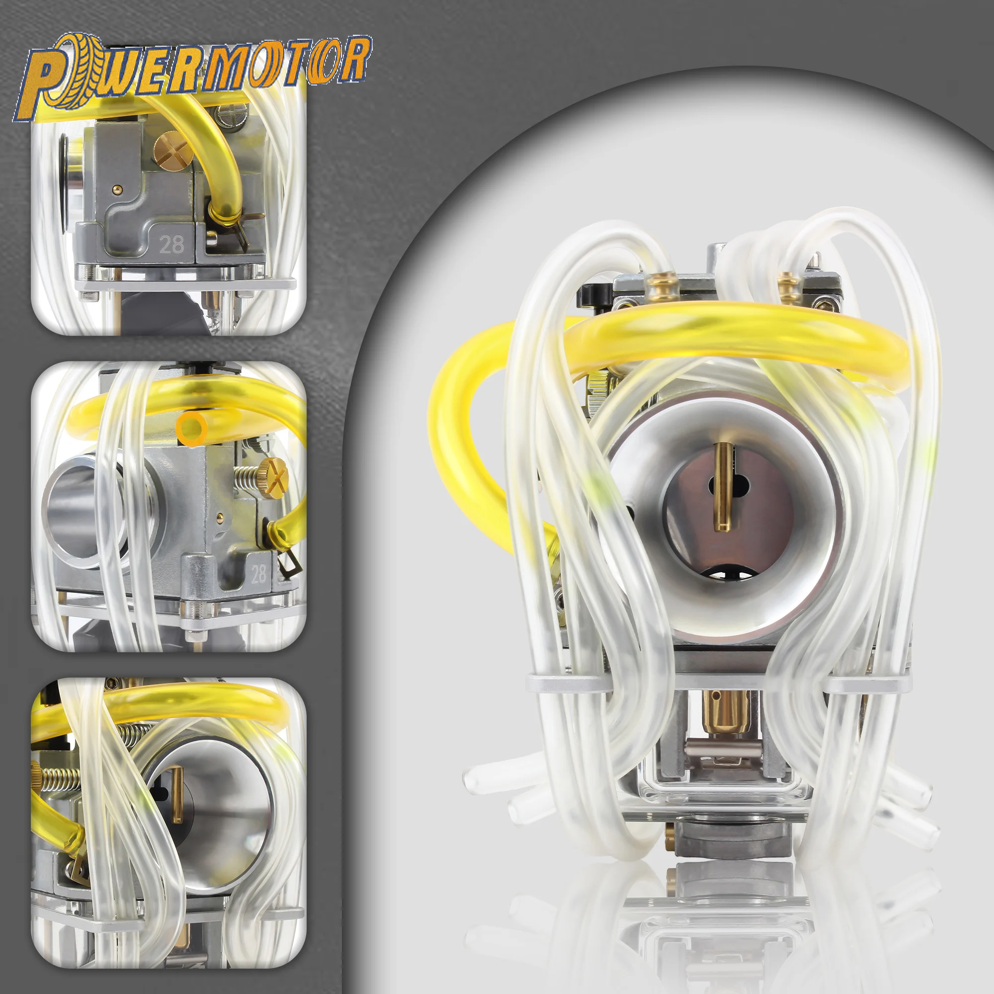 Motorcycle Carburetor 24 26 28 30 32 34mm Adjustable Power Jet For KTM Yamaha Honda Lectron Billetron Mini Pwk Universal Parts