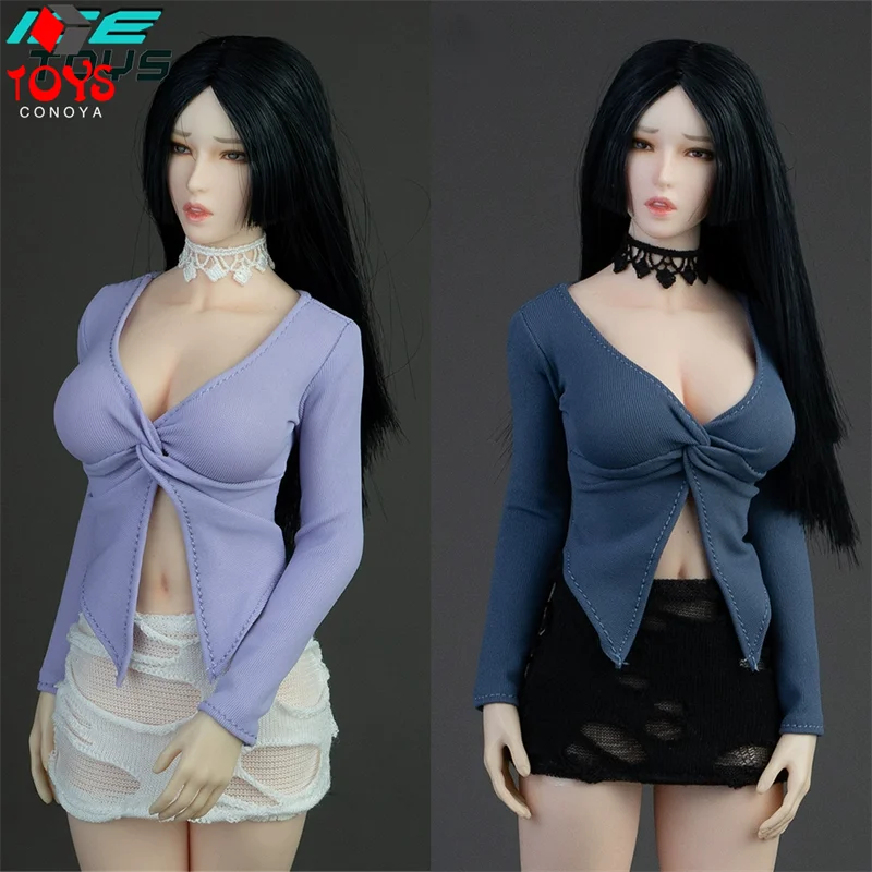 ICE TOYS IC1019 1/6 échelle torsadée col ouvert chemise jupe déchirée vêtements modèle adapté 12 ''femme soldat figurine corps poupées