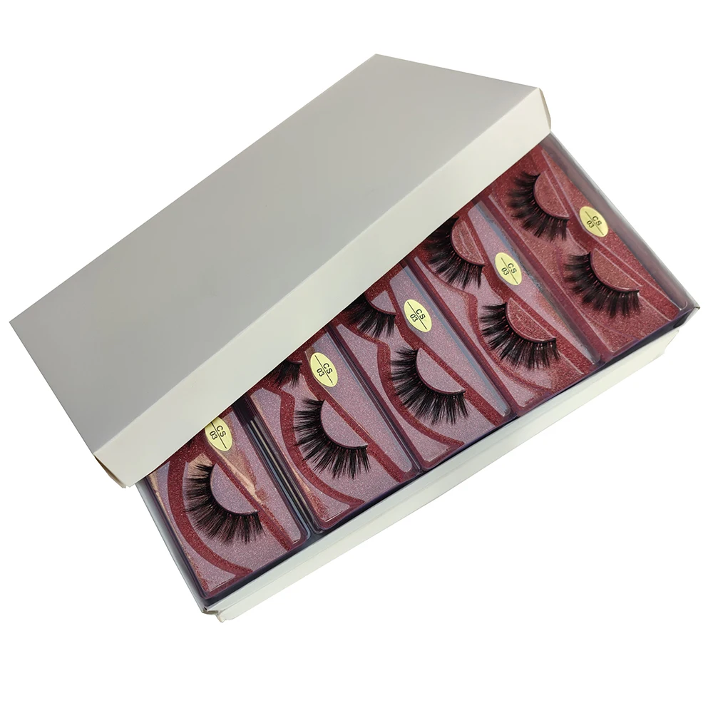 10 pares de pestañas postizas al por mayor 3D pestañas postizas naturales esponjosas maquillaje grueso a granel