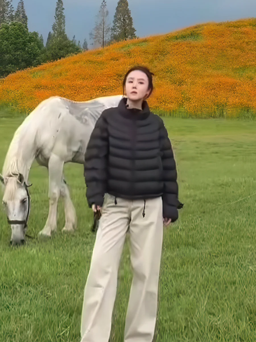 Bla 90 White Du down Puff Jaet المرأة الخريف الشتاء ort الوقوف طوق سليم صالح تنوعا ملابس خارجية دافئة