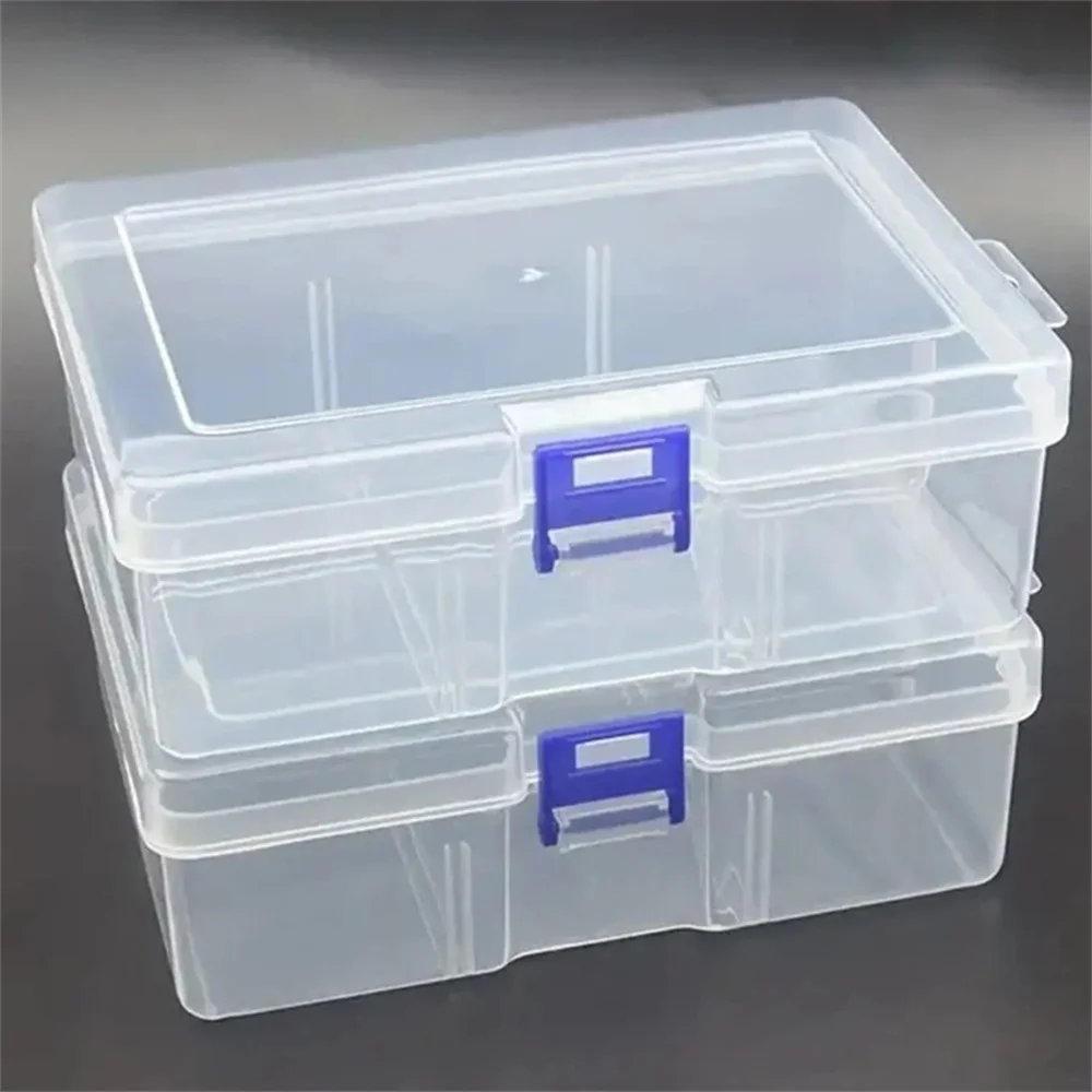 1pc Transparent Plastic Storage Boxes For Jewelry Hardware Accessories Small Items DIY Crafts Cosmetics Holder Case Container