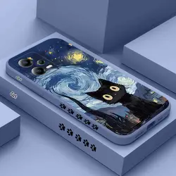 X5 Starry Cat Silicone Phone Case For Xiaomi Poco F4 X3 X5 X3NFC F3 X3GT X3Pro X4Pro M4Pro M3 C65 C31 C40 C3 M4 M5 Cover